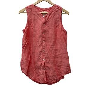 Christian Siriano Linen Shirt Womens Size Small Top Langenlook Relaxed‎ Blouse